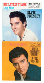 "ELVIS PRESLEY" 45 RPM RECORDS WITH PICTURE SLEEVES.