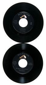 "ELVIS PRESLEY" 45 RPM RECORDS WITH PICTURE SLEEVES.