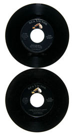 "ELVIS PRESLEY" 45 RPM RECORDS WITH PICTURE SLEEVES.