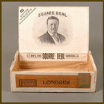 TR "SQUARE DEAL" CIGAR BOX.