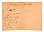 1936 OLYMPICS AUTOGRAPHED ALBUM PAGES INC. JESSE OWENS & RALPH METCALFE.