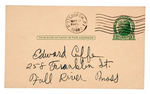 HOF LEGEND HONUS WAGNER 1948 SIGNED POSTCARD.