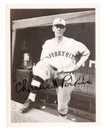 PITCHER CHARLIE PERKINS SIGNED PHOTO.