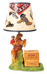 ROY ROGERS FIGURAL LAMP WITH REMOVABLE BANK.