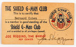 "SHIELD G-MAN CLUB" MEMBER CARD.