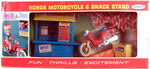 "HEIDI AND JAN POCKETBOOK DOLLS HONDA MOTORCYCLE AND SNACK STAND" PLAYSET.