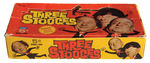 "THREE STOOGES" GUM CARD DISPLAY BOX AND WRAPPERS.