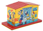 CHEIN SAND PAIL & MECHANICAL BANK FEATURING DISNEY CHARACTERS.