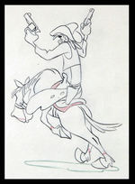 PECOS BILL PENCIL DRAWING FROM MELODY TIME.