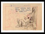 VERY EARLY STORYBOARD FROM SNOW WHITE FEATURING SLEEPY.