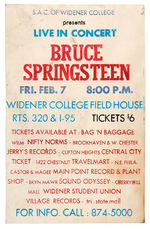 EARLY BRUCE SPRINGSTEEN CONCERT POSTER.