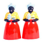 LUZIANNE MAMMY FIGURAL SALT & PEPPER SHAKERS.