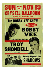 BOBBY VEE CONCERT POSTER.