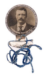 "THEODORE ROOSEVELT STAND PAT"  RARE UNLISTED 1904 LAPEL FLIP.