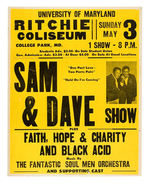 "SAM & DAVE SHOW" CONCERT POSTER.