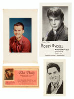 ELVIS PRESLEY/DICK CLARK/BOBBY RYDELL CARD LOT.