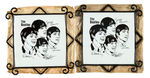 "THE BEATLES" CERAMIC PLAQUE PAIR.