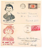 WORLD WAR TWO-ERA PRE-MAD ALFRED E. NEUMAN-INSPRIRED ENVELOPES.