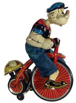 POPEYE CYCLIST LINE MAR WINDUP TOY.