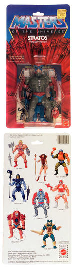 "MASTERS OF THE UNIVERSE STRATOS" CARDED ACTION FIGURE.