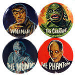 "FAMOUS MONSTERS BUTTONS" LARGE SIZE LOT.