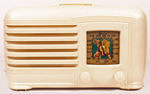 "THE LONE RANGER" WHITE PLASTIC RADIO BY PILOT.