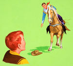 “ROY ROGERS’ SURPRISE FOR DONNIE” ORIGINAL STORYBOOK COVER ART.