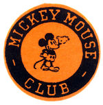 "MICKEY MOUSE CLUB" RARE SWEATER EMBLEM.