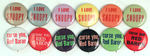 PEANUTS I LOVE SNOOPY / CURSE YOU RED BARON PINBACK BUTTONS LIST