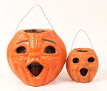 PAPER MACHE' JACK-O-LANTERNS.