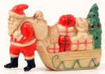 CELLULOID SANTA WITH SLEIGH.