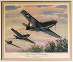 WORLD WAR II AIRPLANE PRINTS BY ARTIST CHARLES H. HUBBELL LOT.