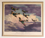 WORLD WAR II AIRPLANE PRINTS BY ARTIST CHARLES H. HUBBELL LOT.