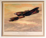 WORLD WAR II AIRPLANE PRINTS BY ARTIST CHARLES H. HUBBELL LOT.