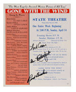 BUTTERFLY McQUEEN SIGNED "GONE WITH THE WIND" PHOTO & SIGNED HERALD.