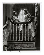 BUTTERFLY McQUEEN SIGNED "GONE WITH THE WIND" PHOTO & SIGNED HERALD.