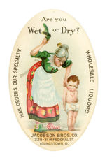 TEMPERANCE ISSUE "ARE YOU WET OR DRY?" MIRROR.