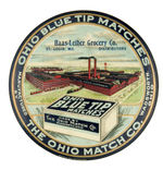 "OHIO BLUE TIP MATCHES" PAPERWEIGHT MIRROR.