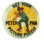 "GET YOUR PETER PAN PICTURE PUZZLE" PROMO BUTTON.