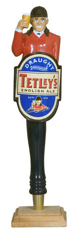 "TETLEY'S ENGLISH ALE" FIGURAL BEER TAP.