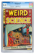 WEIRD SCIENCE #8 JULY-AUGUST 1951 CGC 8.0 LIGHT TAN TO OFF-WHITE PAGES.