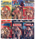 "THE LOST WORLD OF THE WARLORD" CARDED FIGURE LOT.