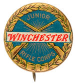 "JUNIOR WINCHESTER RIFLE CORPS." EARLY CLUB BUTTON.