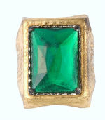 SKY KING AZTEC EMERALD CALENDAR RING.