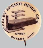 UNUSUAL PRODUCT C. 1900 AD BUTTON.