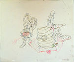 CAP'N CRUNCH TV COMMERCIAL ANIMATION CEL W/MATCHING PENCIL DRAWING.