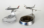 "ALITALIA/SWISSAIR" FIGURAL ASHTRAYS.