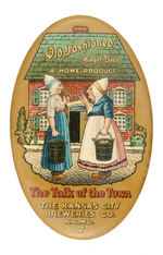 "OLD FASHIONED LAGER BEER A HOME PRODUCT" MIRROR FROM K.C. MO. BREWERY.