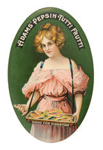 OUTSTANDING COLOR OVAL MIRROR FOR "ADAM'S PEPSIN TUTTI FRUTTI."