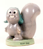 "ROCKY BANK" GLAZED CERAMIC FIGURAL.